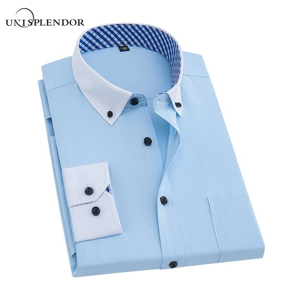 

collar plaid printed men's wedding shirts long sleeve men work wear dress shirts man fashion spring autumn solid yn10161, White;black