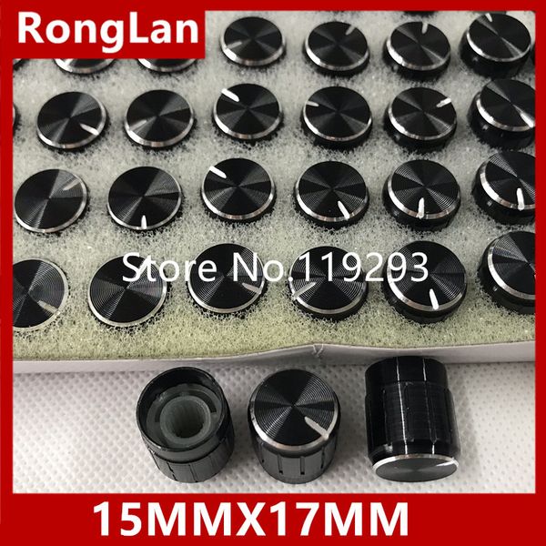 

bella]black aluminum shaft potentiometer knob to spend special 15mmx17mm--50pcs/lot