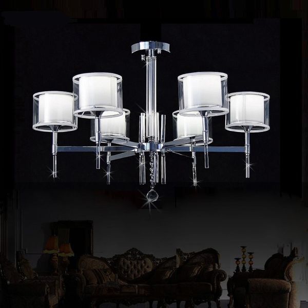 

new arrival led chrome color crystal chandeliers lighting led pendant chandelier lighting fixture crystal lamp for room indoor decoration