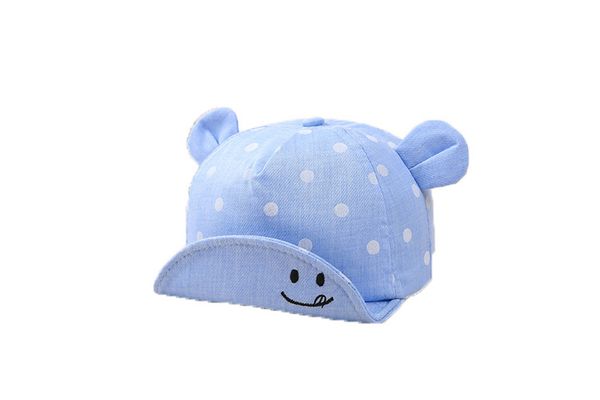 

Baby Boys girls Hat Spring Autumn Baby Ear Dot Design Adjustable Soft Baseball Hat Baby Sun Ball Caps