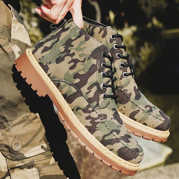 

outdoor climbing mountain sport hiking shoes for man non-slip athletic tactical work boots men's military training shoes, Black