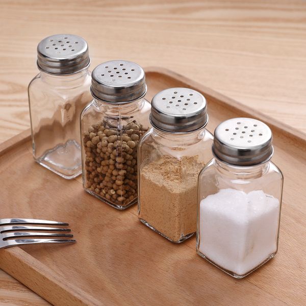 

storage bottles & jars kitchen glass cruet creative barbecue seasoning bottle seasoning pot pepper bottle salt msg jar