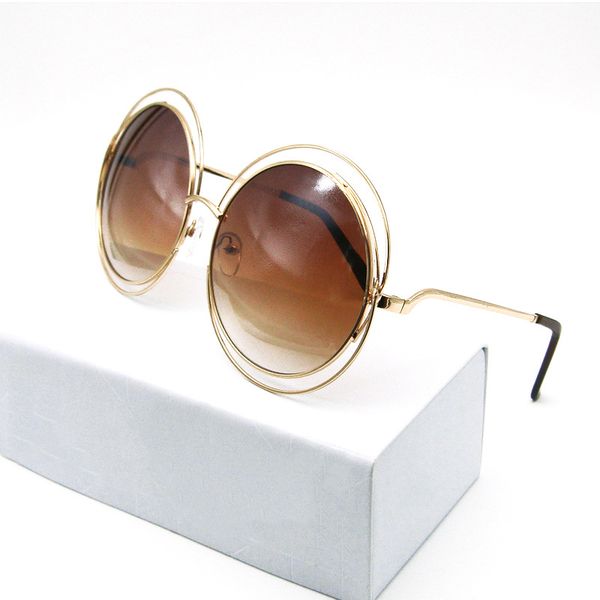 

dressuup vintage sun glasses for women bicyclic round frame sunglasses women brand designer masculino ggafas, White;black