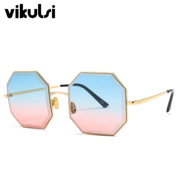 

new cutting oversized sun glasses octagon goggles mens square sunglasses women fashion eyewear uv400 gafas de sol, White;black