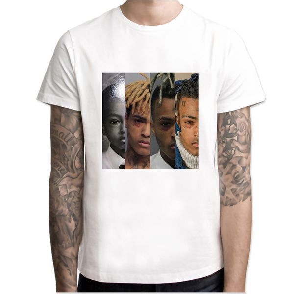 

xxxtentacion r.i.p. men's sad hip hop raper print t-shirt summer tee shirt homme fashion tee look at me, White;black