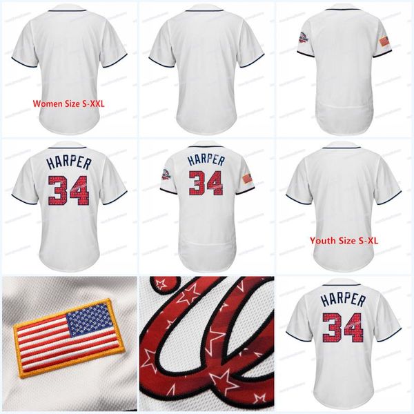 Camisas de beisebol 2018 estrelas listras homens 34 Bryceharper 22 Juan Soto 3 Michael Taylor 8 Brian Goodwin 11 Ryan Zimmerman 14 Mark Reynolds 15 Adams Jerseys