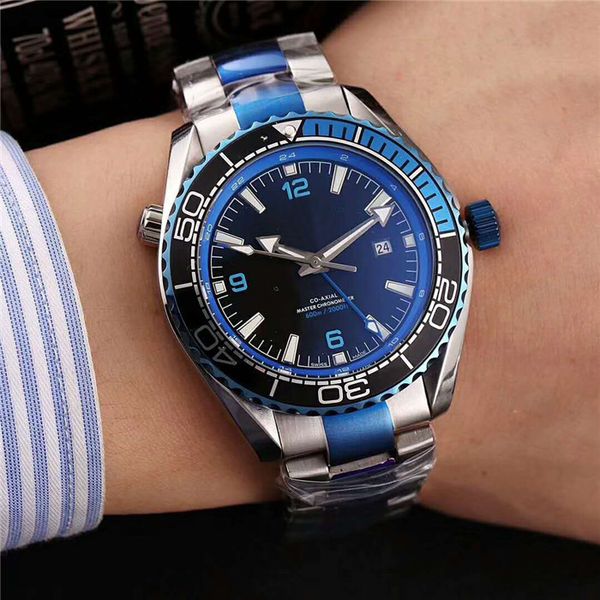 

new crystal swiss ceramic mechanical steel movement 316l sapphire automatic bezel luxury stainless black men watch wcorr, Slivery;brown