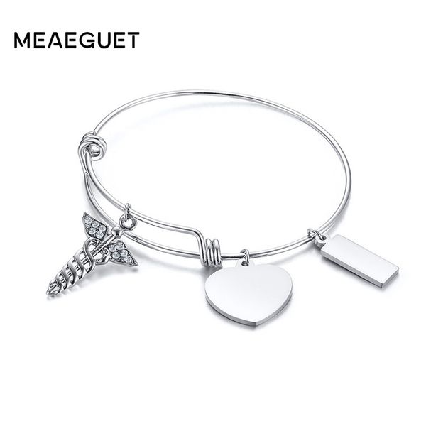 

expandable bracelets silver ancient with zirconia medical symbol snake wings charm adjustable wire wrap cuff bangle women, Black