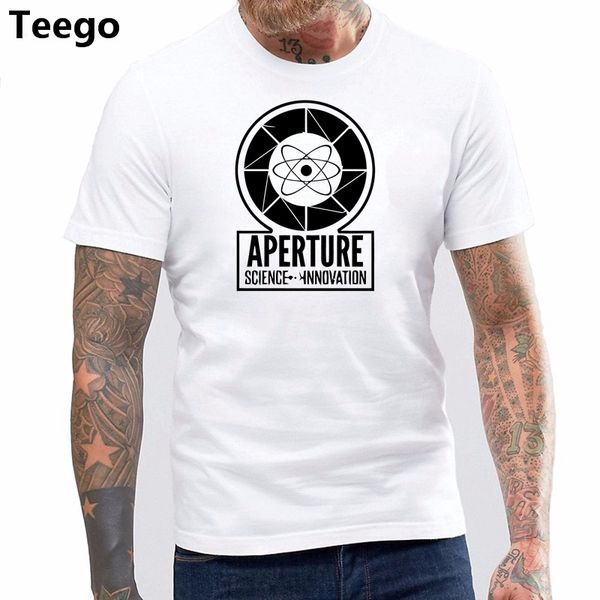 

portal 2 aperture laboratories logo men's t-shirt clothing shirt 100% coon raglan sleeve tshirt ringer tee, White;black