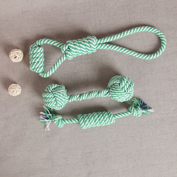 

pet cotton rope dog toy teeth toys pet molar clean teeth toy supplies chew knot toy durable braided bone rope