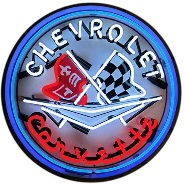 

corvette c1 flags and blue neon beer sign bar sign real glass neon light beer sign new blue star beer bar pub real glass handmade neon 24x20