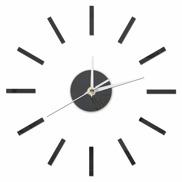 

vintage simple style strips diy wall clock home decor self-adhensive sticker quartz mechanism wall clock