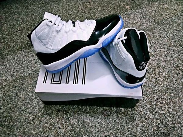 

бесплатная доставка номер 45 11 конкорд 2018 баскетбольная обувь мужская белый темный конкорд 11s кроссовки