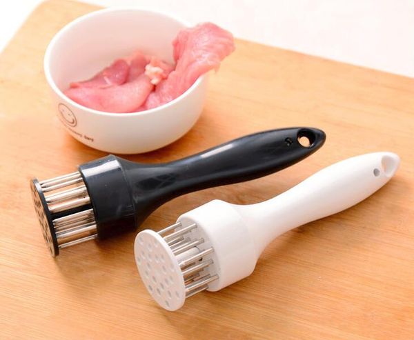 

new 2 colors professional meat tenderizer 19cm x 5cm x 5cm steak lean meat tenderizer stainless steel prongs marinade sauce injector dhl