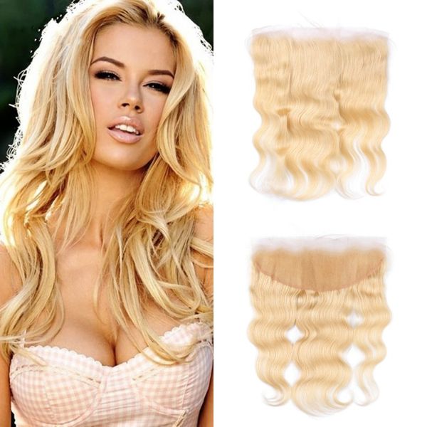

13x4 ear to ear lace frontal clo ure 613 blonde virgin malay ian human hair lace frontal with baby hair g ea y