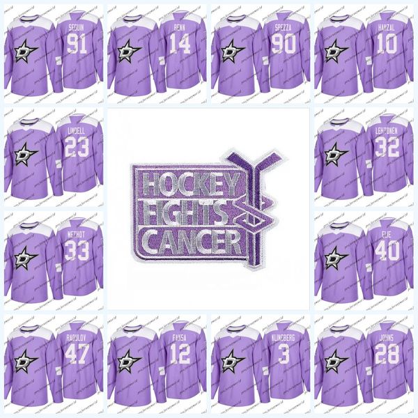 

Mens Purple Fights Cancer Practice Jerseys Dallas Stars 14 Jamie Benn 28 Stephen Johns 32 Kari Lehtonen 10 Martin Hanzal Ice Hockey Jerseys