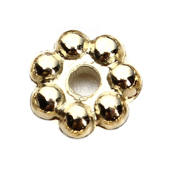 

500pcs/lot ccb plastic diameter 4/6mm daisy spacer beads silver gold 1 flower spacer beads tibetan for jewelry making f3663, Blue;slivery