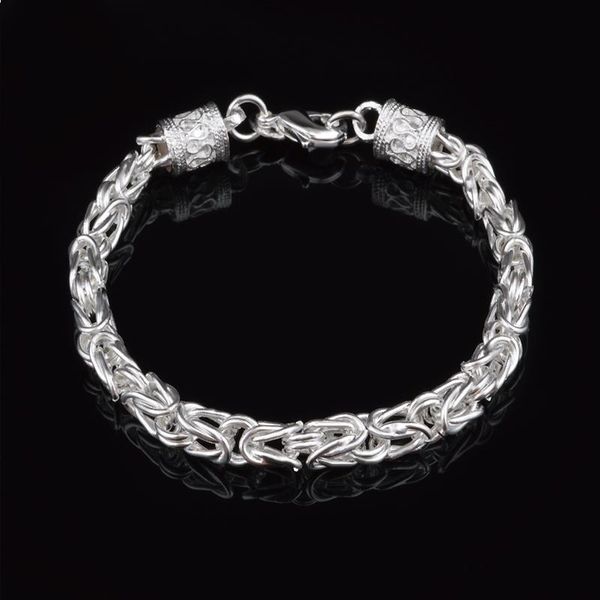 

chain bracelet 6mm x20cm street style fashion jewelry christmas gifts low price kka1080, Golden;silver