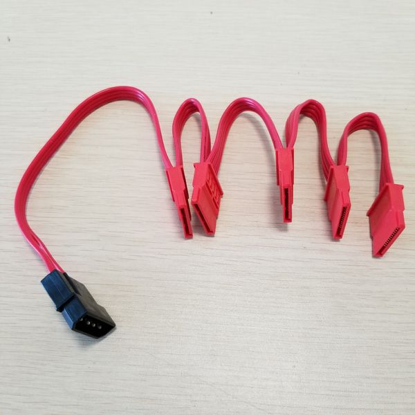 

IDE Molex 4Pin to SATA 15Pin Adapter 1 to 5 Splitter Hard Drive Power Extension Cable 18AWG Red for PC DIY