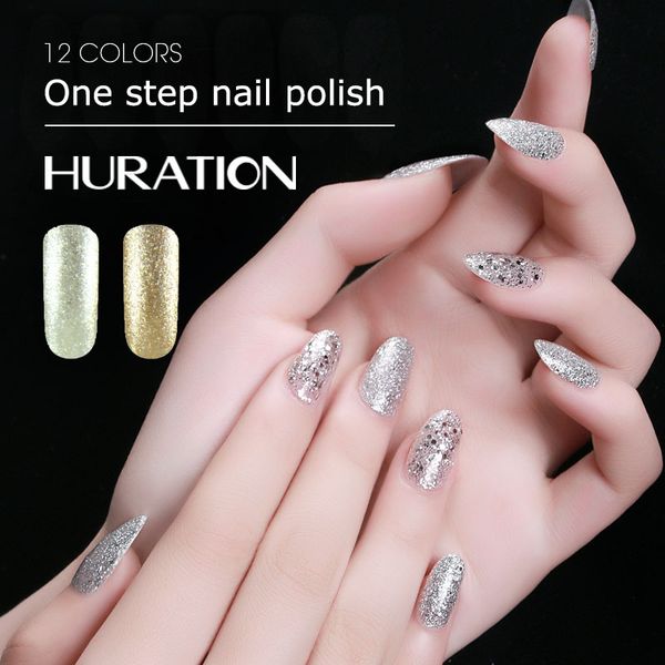 

huration pretty 12 colour holographic nail gel polish 7ml starry platinum 3d effect soak off varnish manicure art gel lacquer, Red;pink