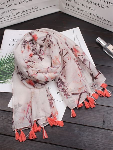 

2018 новое искусство ретро этническом стиле китайский стиль сливы шаблон печати хлопок и лен шарф лето солнцезащитный шаль пляж шаль, Blue;gray