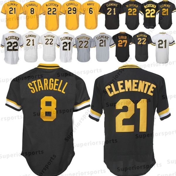 

Pittsburgh 21 Roberto Clemente Pirates 22 29 6 Starling Marte 8 Stargell Majestic 27 Kent Tekulve Baseball Jerseys 100% Stitched