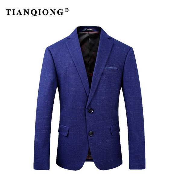 

tian qiong 2018 new arrivel classic blue suit jacket men s-3xl men suits winter coat warm thick wool blazer mens blazers, White;black