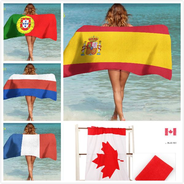 

2018 world cup beach towel fans 140*75 gu tian rabbit cotton personality swimming printing british flag towel yoga mat 8 colors