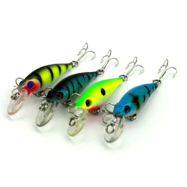 

4pcs 3d minnow deep diver lure 6.5cm hard baits swimbaits target bass, walleye, trout and other species in freshwater or saltwater