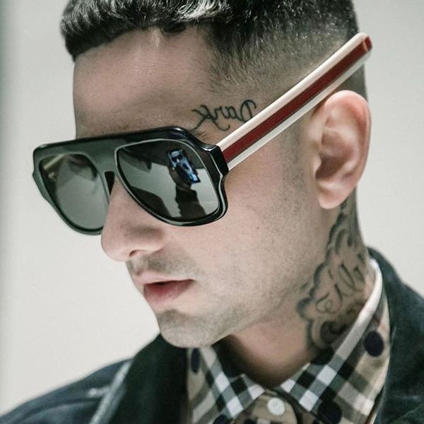 

ladies big oversized sunglasses men sunglasses women uv400 fashion eyewear for male retro plastic pink trendy sun glasses, White;black
