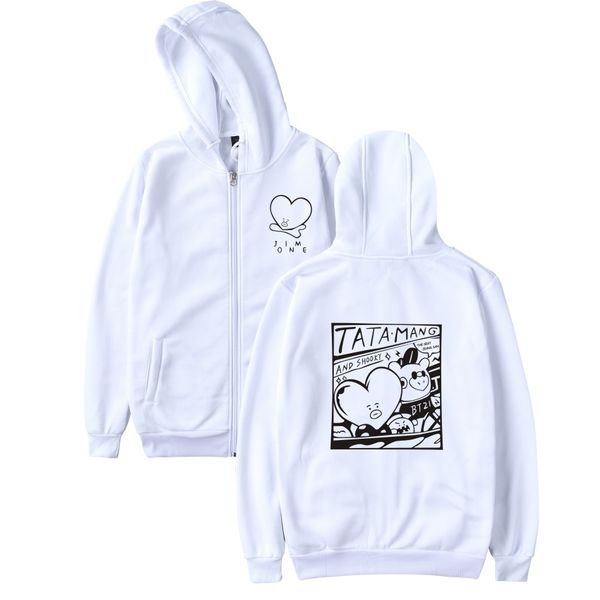

Cotton Bts Kpop Love Yourself Zipper Hoodies Sweatshirt Women Men Bts V The Same Style Hoodies Women Men Streetwear Regular