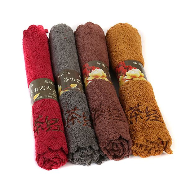

wholesale tea towel puer black green tea napkins strong water absorption thick teaware accessories about 29.5*18cm
