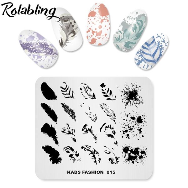 

rolabling fashion-15 stamping plates nail art stamp template diy overprint paern stencil manicure tool for stamping polish, White