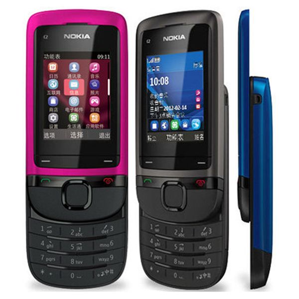 

Восстановленный Оригинал Nokia C2-05 слайдер 2,0-дюймовый экран 0.3MP камера FM-радио GSM 2G Д