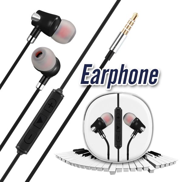 

for samsung galaxy s6 s7 headphones in-ear earphones 3.5mm earbuds with mic volume cotrol for iphone 6 6s stereo headset with crystal box