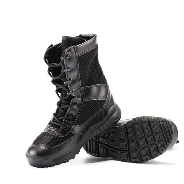 

new summer combat boots breathable wearable male special force boots, Black