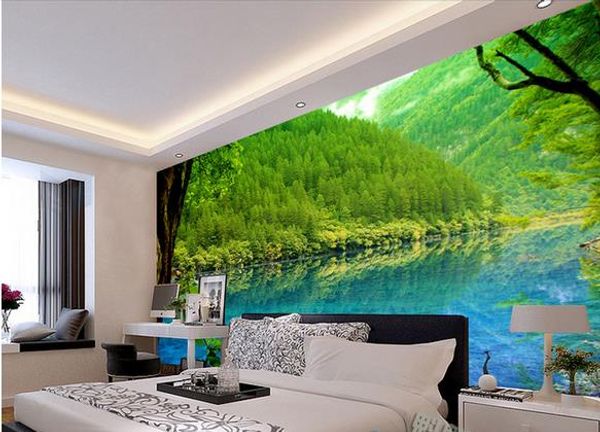 

modern wallpaper walls beautiful scenery, green trees, and scenic murals