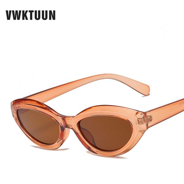 

vwktuun cat eye vintage sunglasses men women transparent glasses for women brand designer sun glasses uv400 cateye shades new, White;black