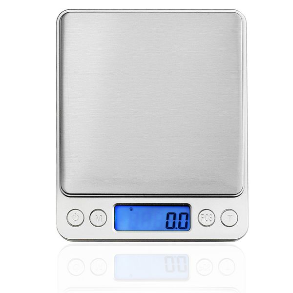 2000g / 0.1g escala digital cozinha cozinha medida ferramentas de aço inoxidável peso eletrônico lcd banco eletrônico escala de jóias