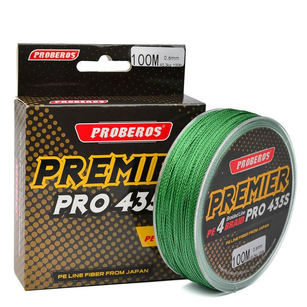 

premier pro 4 strand braid line high strength ocean fishing wire 100m pe braided fiber from japan 20lb~100lb message colors