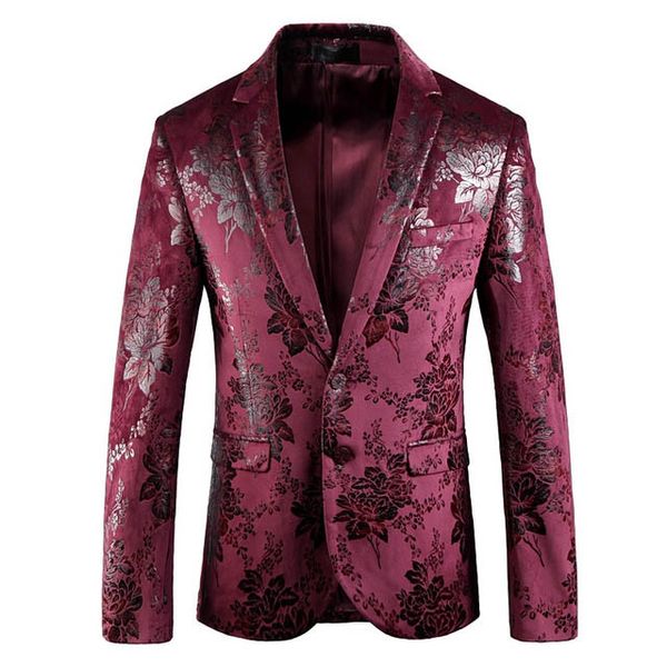 

brand new autumn printed mens stage blazer coats skinny men's luxury dress blazers male homme plus size m-5xl, White;black