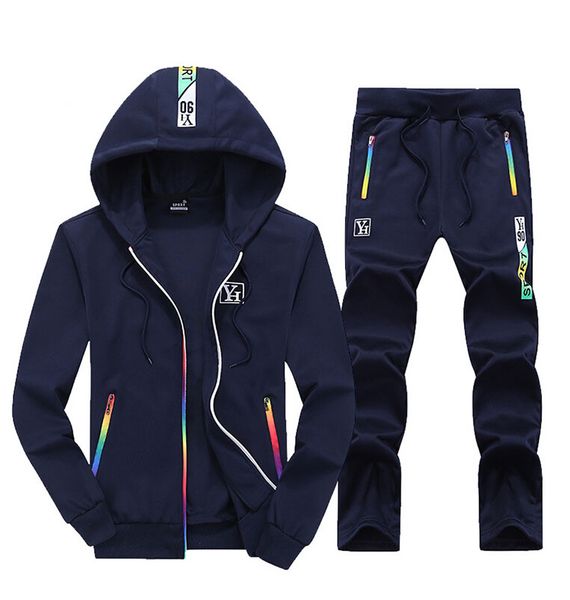 

2018 new sports sweater men's daily outdoor long-sleeved hooded sports sweater sports suit printing color strip cardigan, Gray