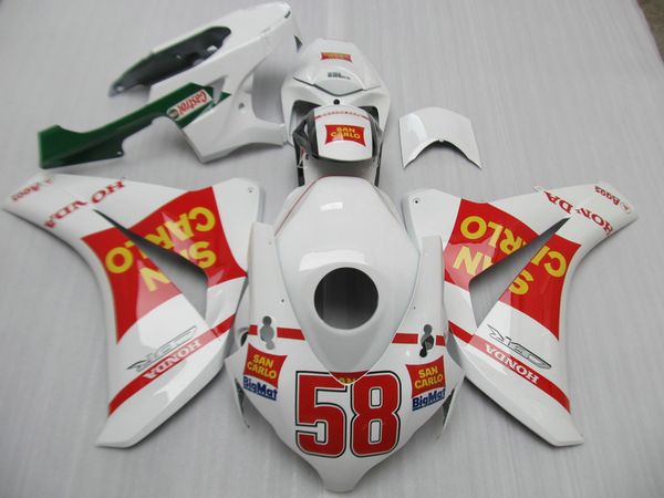 

7gifts injection abs fairings for honda cbr1000rr 2008 2009 2011 white red fairing kit cbr 1000 rr 08 09 10 11 ds34