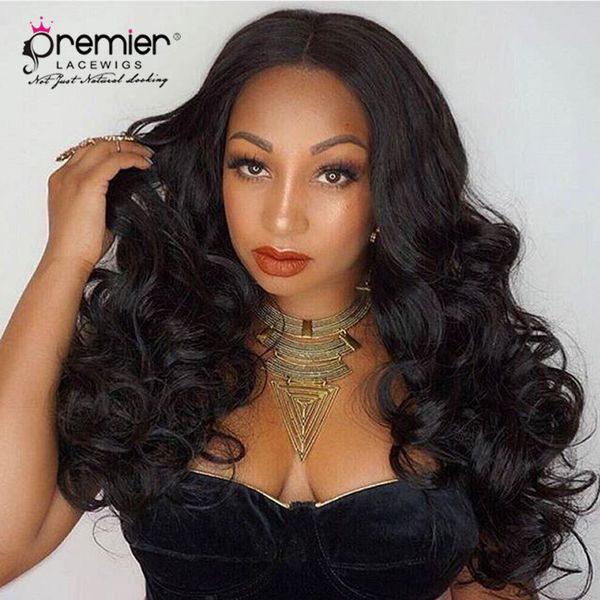 

premier 4.5 inches deep parting with natural hairline 360 lace frontal wigs brazilian virgin hair wigs 150% density human lace wigs, Black;brown
