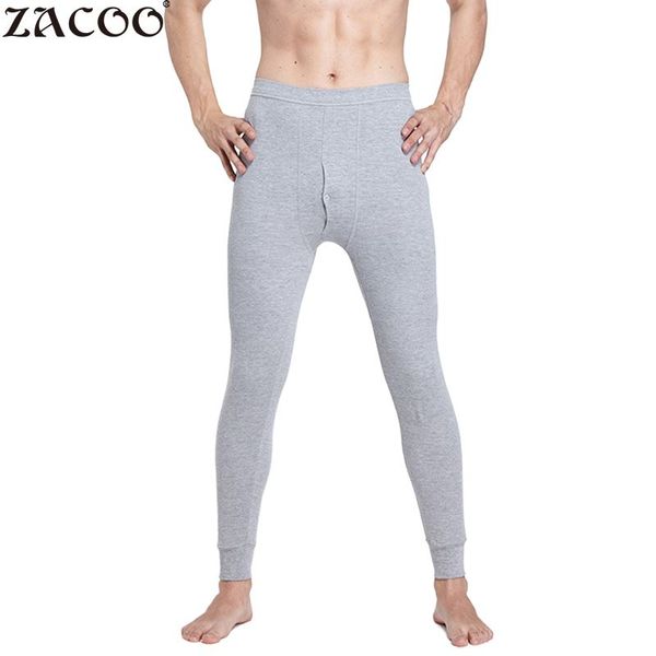 

оптовая продажа-zacoo мужские трусы сплошной цвет эластичный тонкий хлопок теплые брюки длинные нижнее белье леггинсы колготки термобелье гл, Black;brown