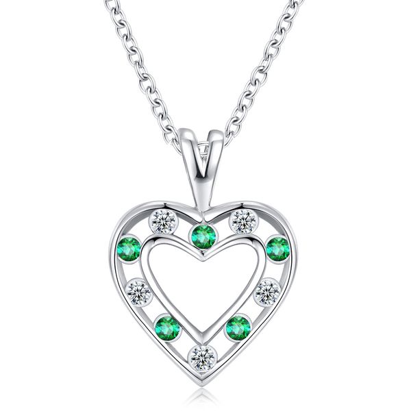 

p3129 pendant necklace kindheart fashion women silver platinum plated jewelry new design sweet amythest valentine's day gifts