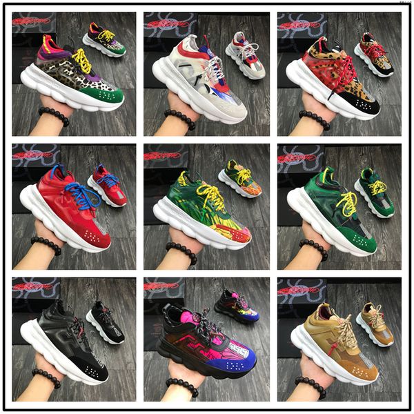 

style 2018 all color chain reaction sneaker luxury designer sneakers fashion district shoes size 35-46, Black