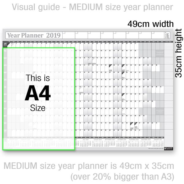 Planner Size Chart