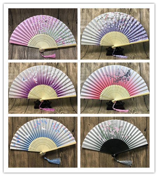 Chinesischer japanischer Faltfächer, Sakura-Kirschblüten-Taschen-Handfächer, Sommer-Kunsthandwerk, Geschenk XB1