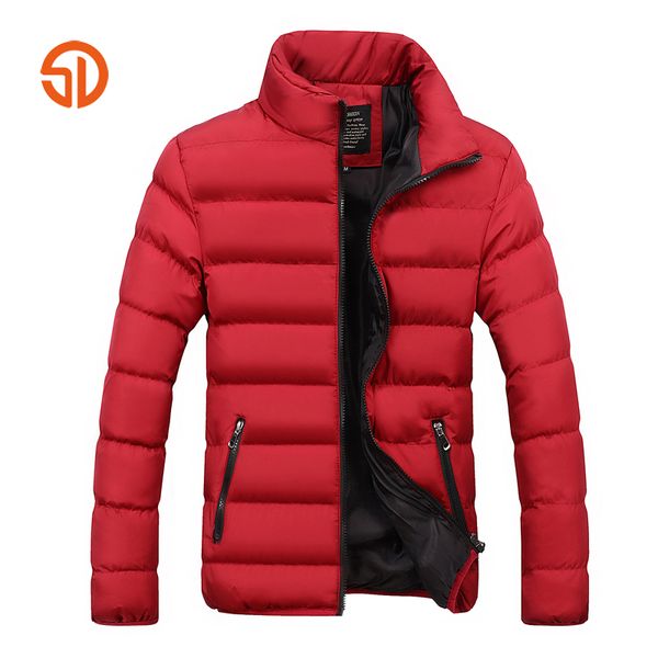 

fashion men autumn winter jackets mens plus size xxxxl casual male parka jacket coat black blue red 6 colors m-4xl